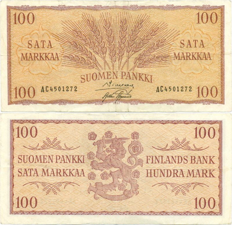 100 Markkaa 1957 AC4501272 kl.4